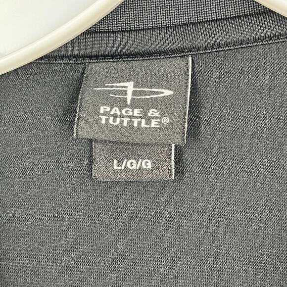 Page & Tuttle Shirt Mens L Black Golf Polo Performance‎ Tech Carolina Lakes Shaw - Picture 4 of 8